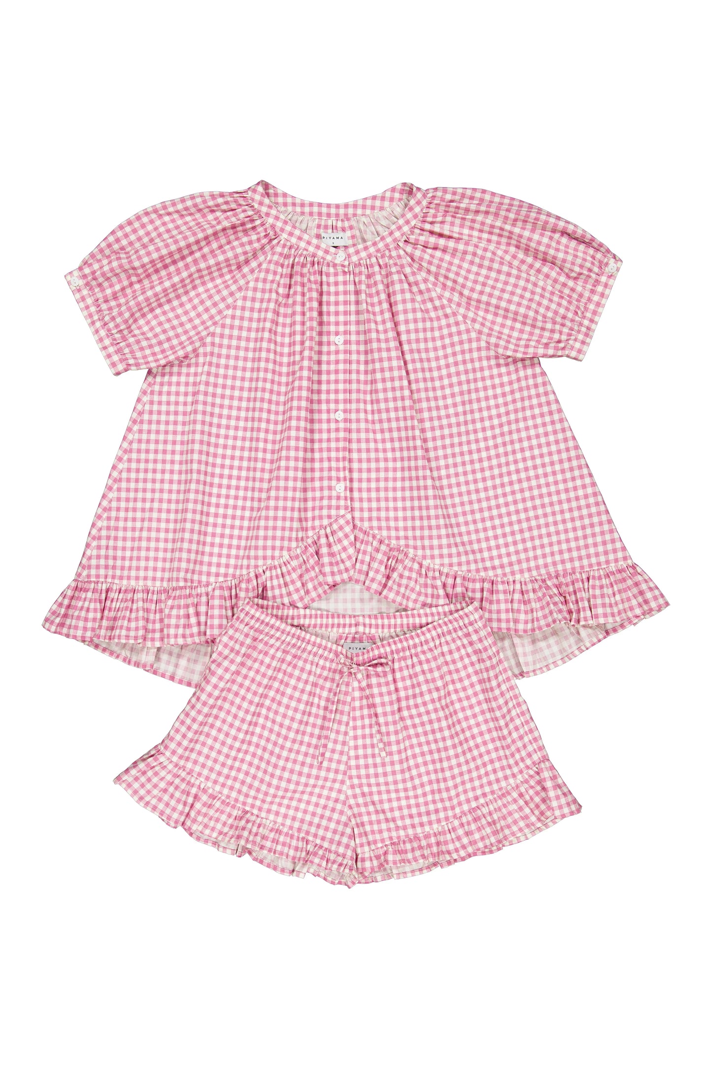 Sophie Sleep Set - Cotton - Gingham Berry