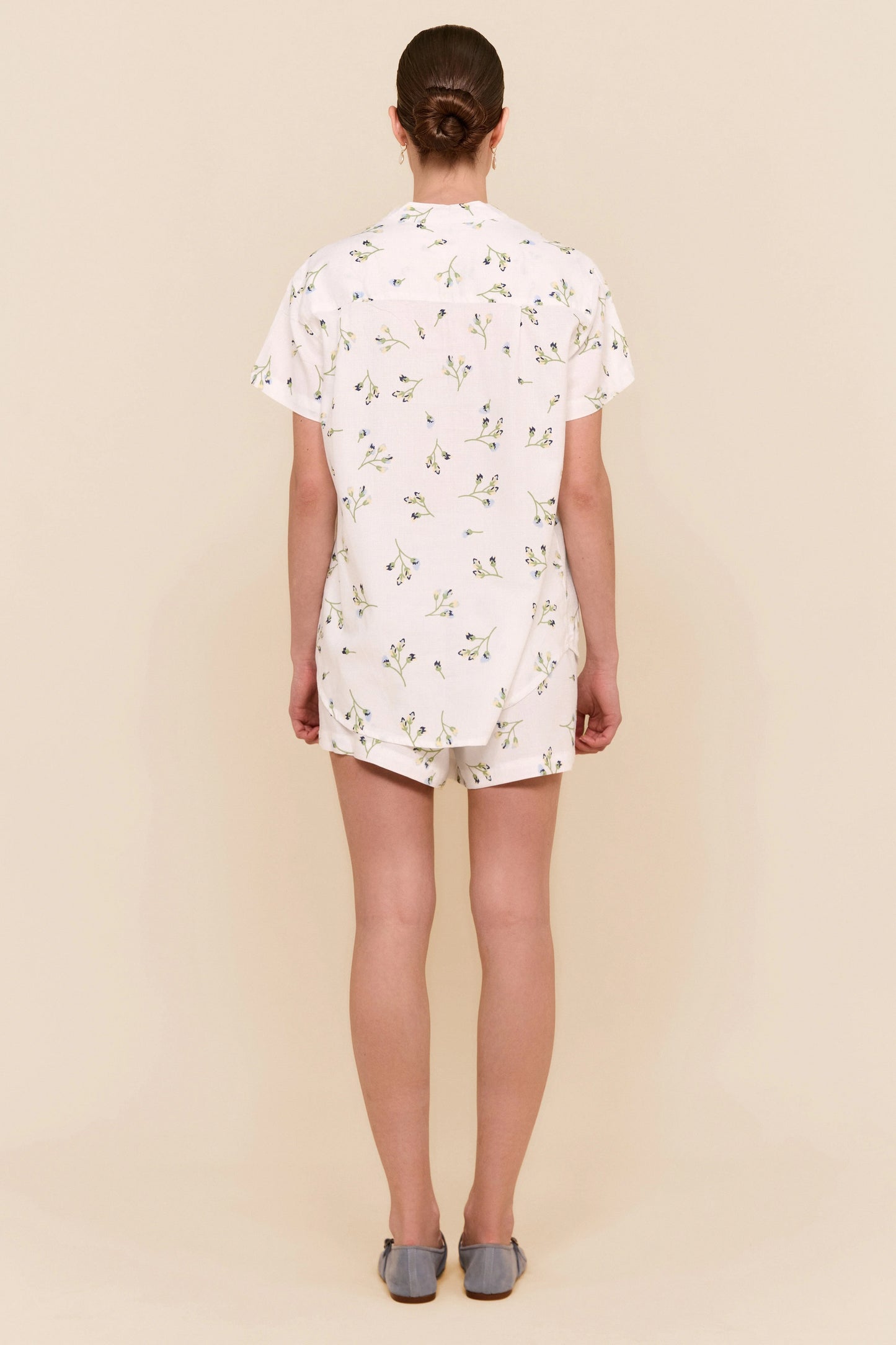 Maggie Pajama Set - Lyocell Linen - Bluebell