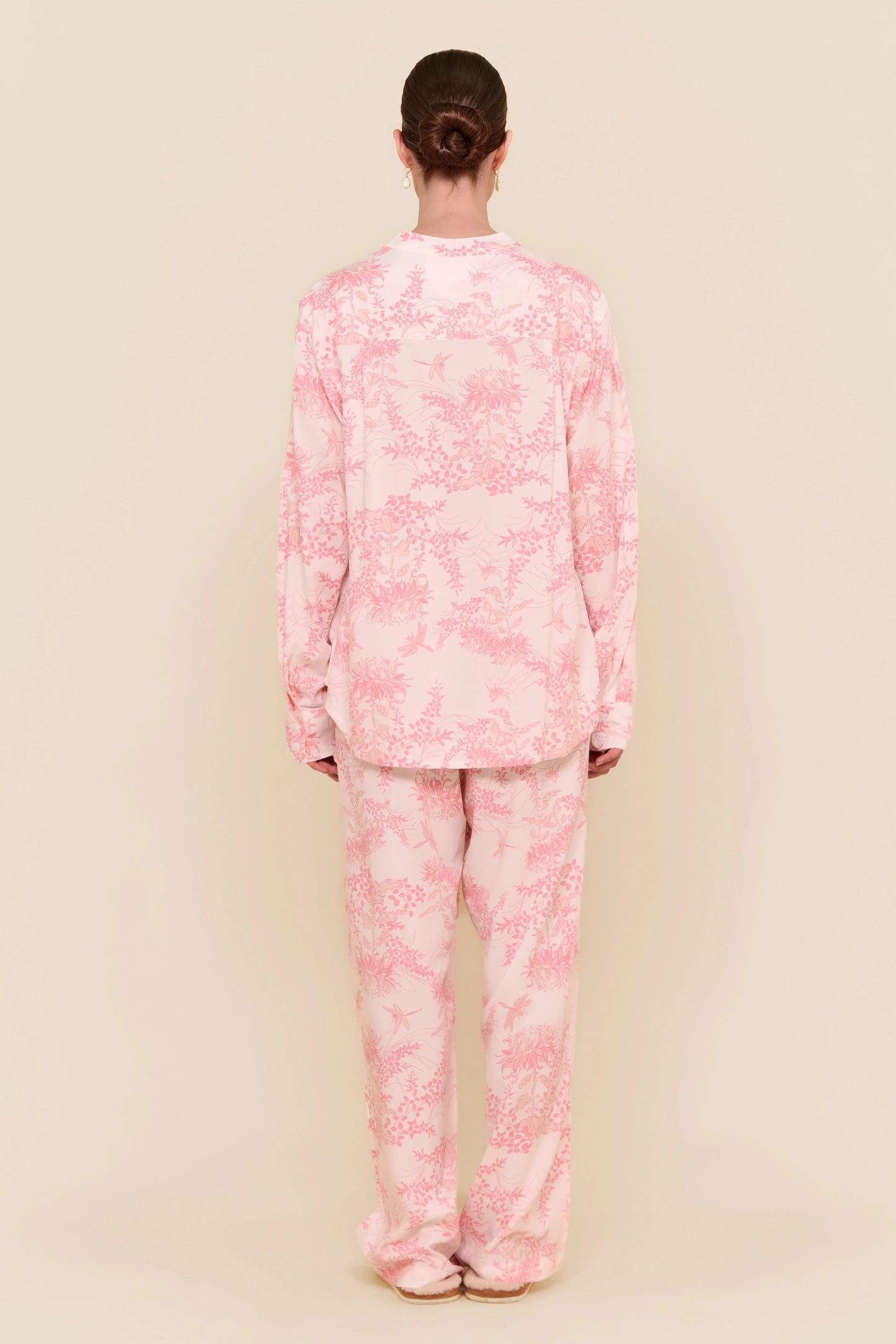 Maggie Pyjama Set - Long - Summer Toile - Pink