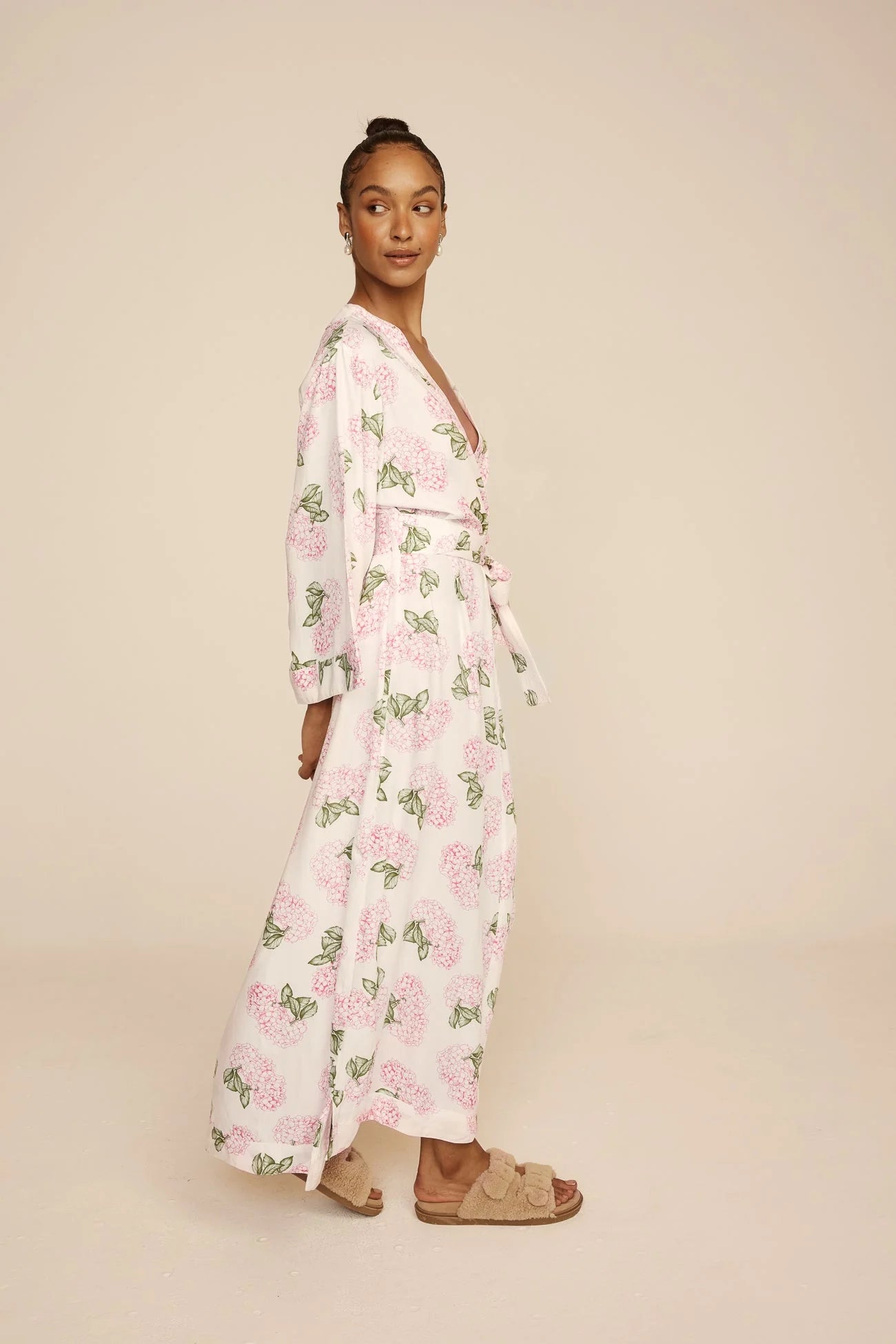 Alice Kimono Robe - Long - Hydrangea Pink