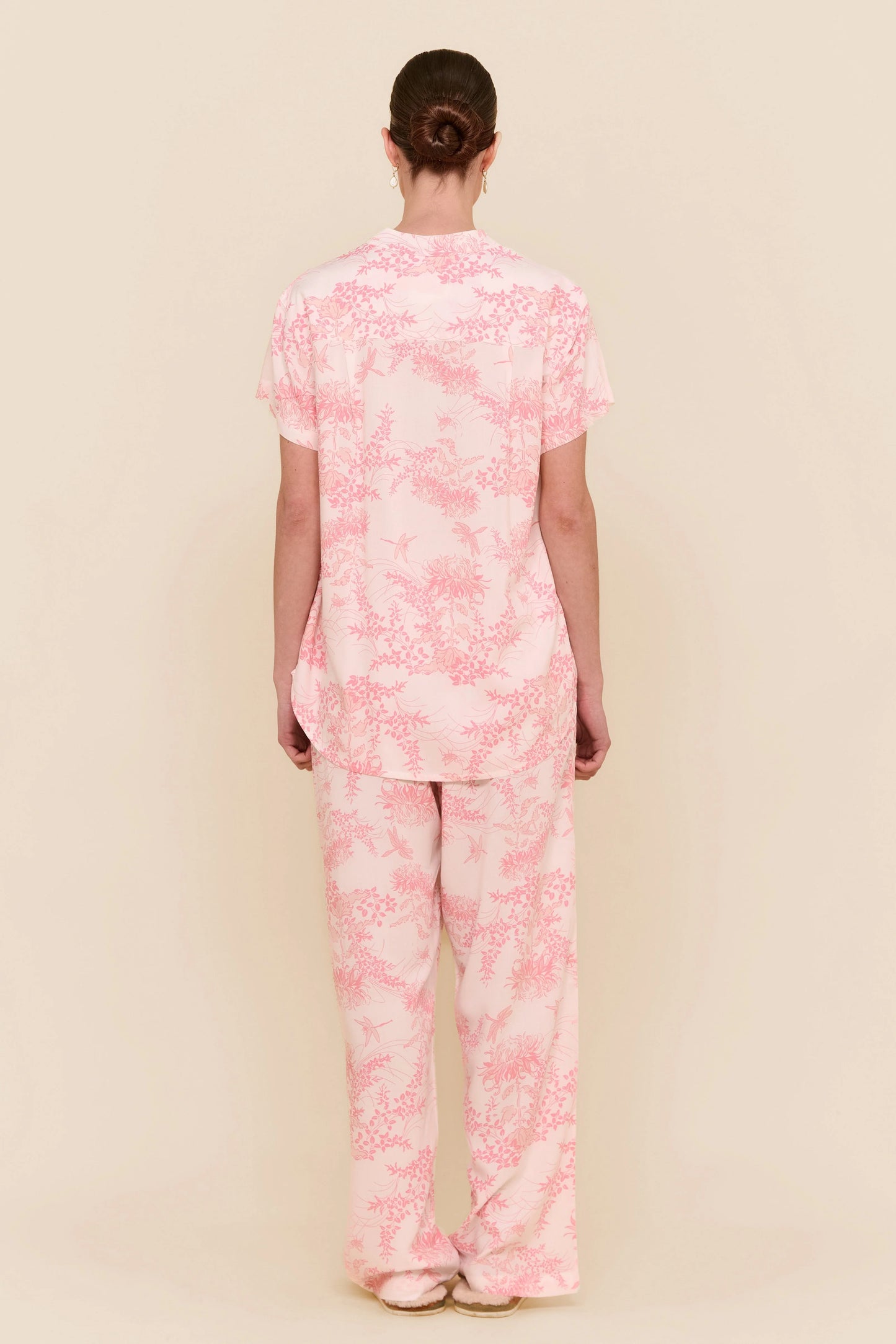 Maggie Pyjama Set - Long Pants - Summer Toile - Pink