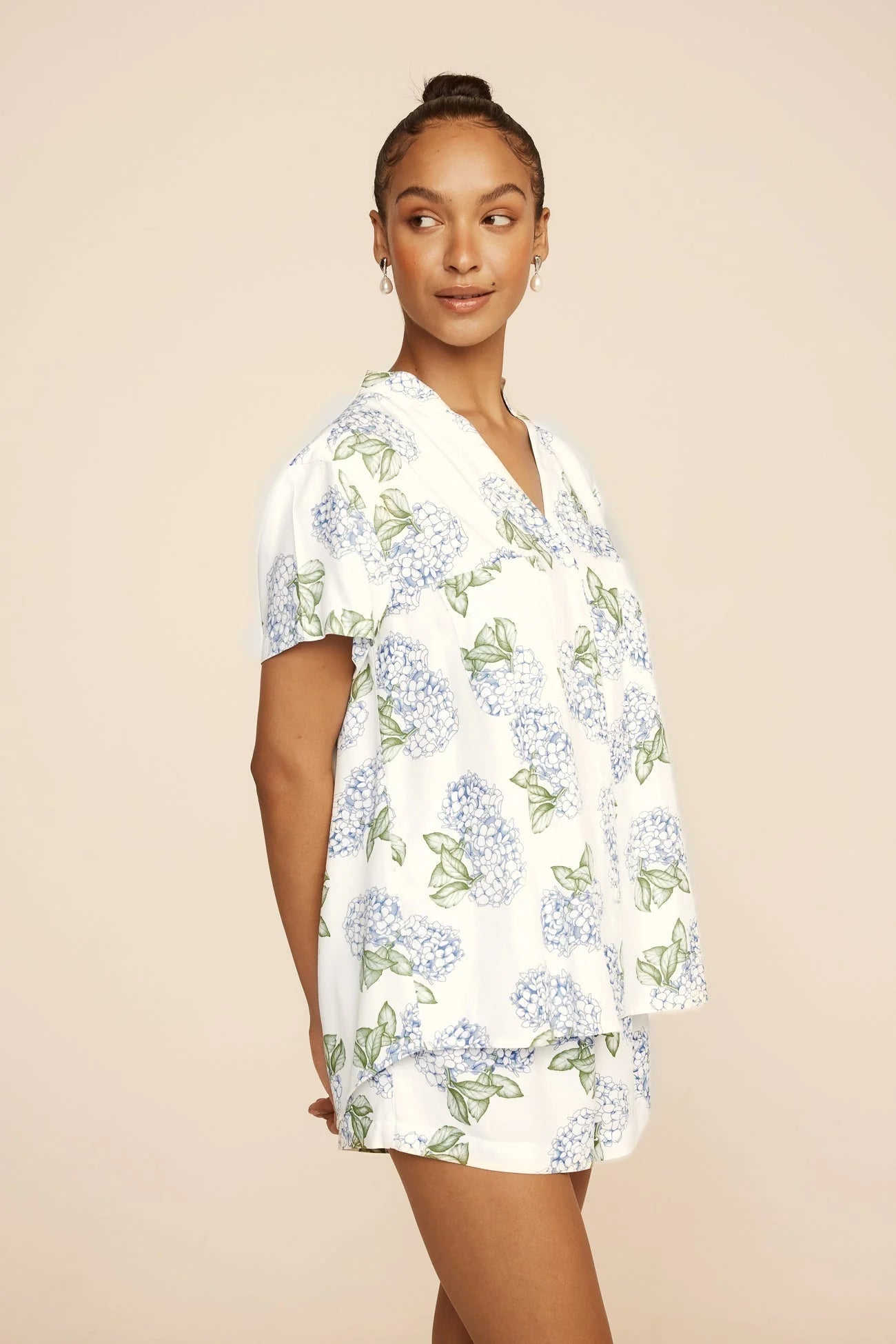 Maggie Pajama Set - Hydrangea Blue