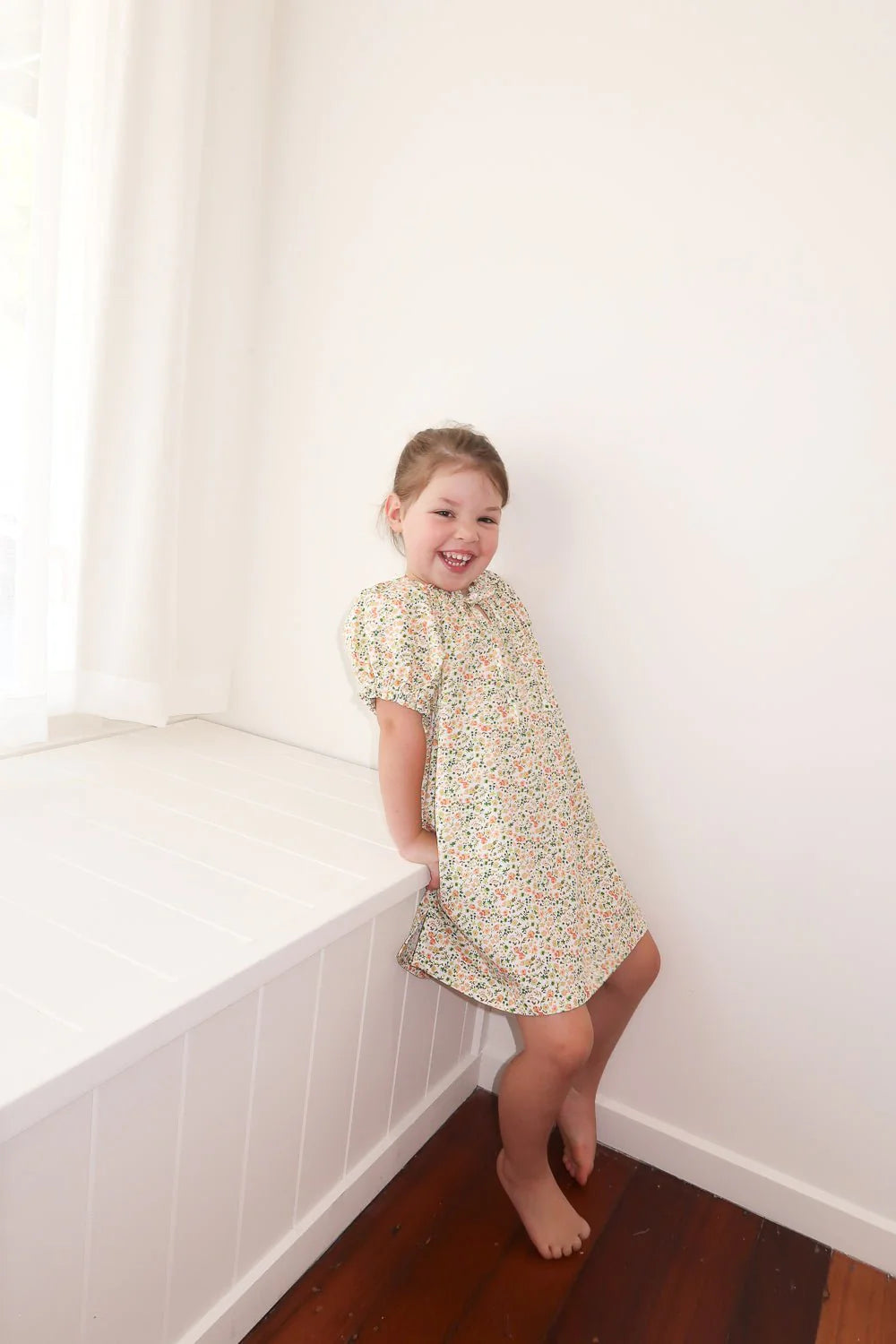 Girls Molly Lounge Dress - Floret Green