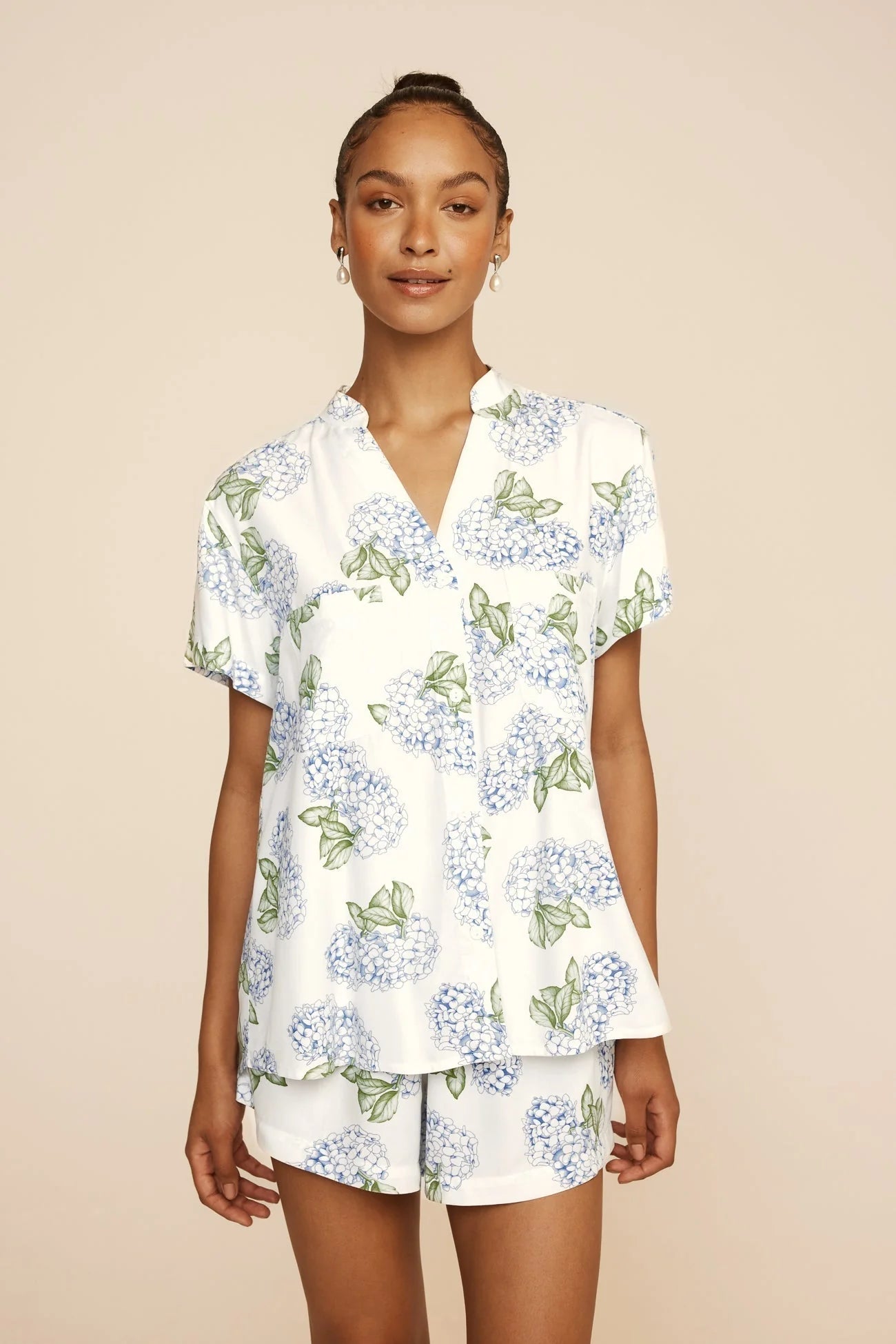 Maggie Pajama Set - Hydrangea Blue