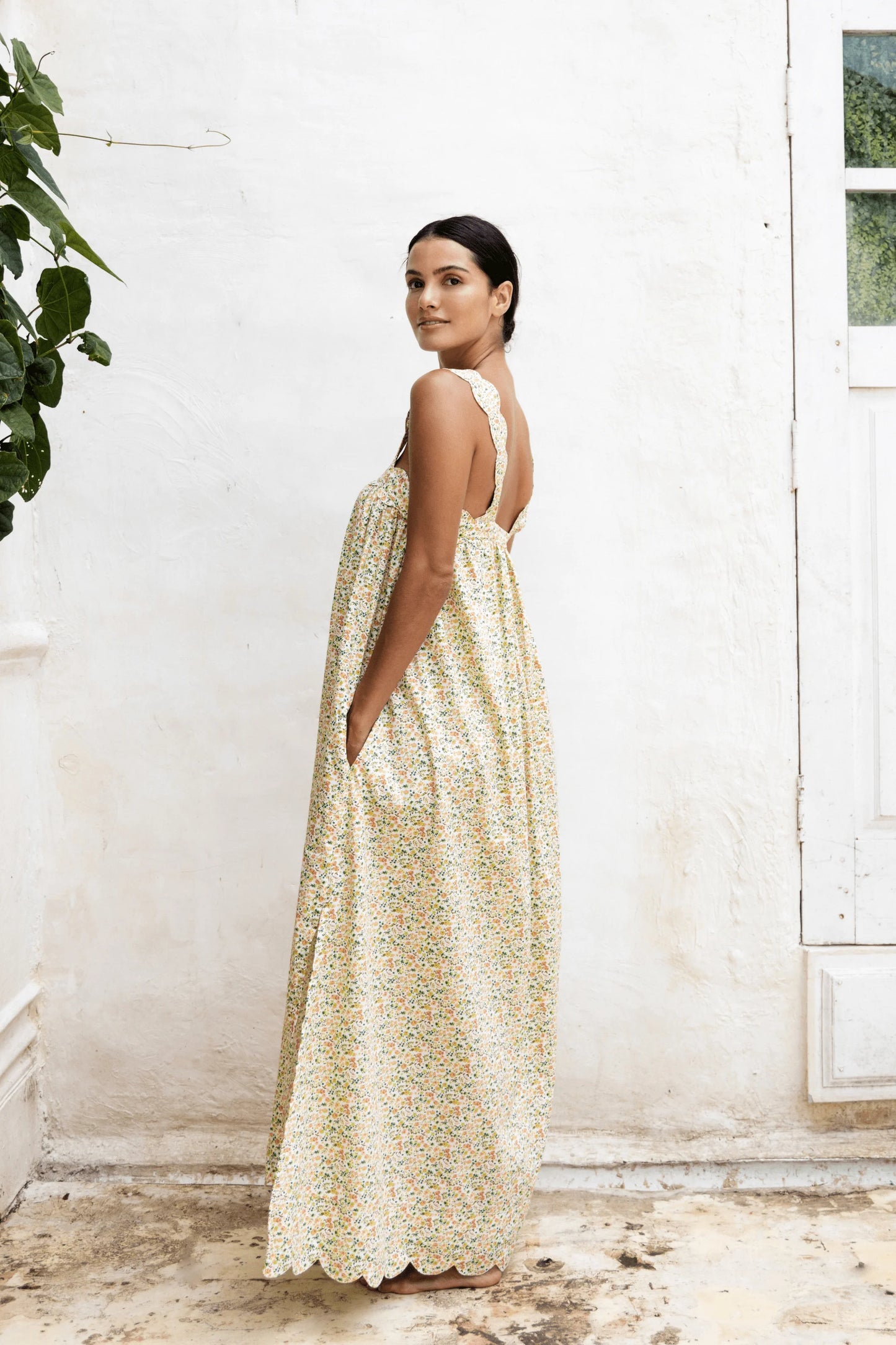 Elodie Resort Dress - Cotton - Floret Green