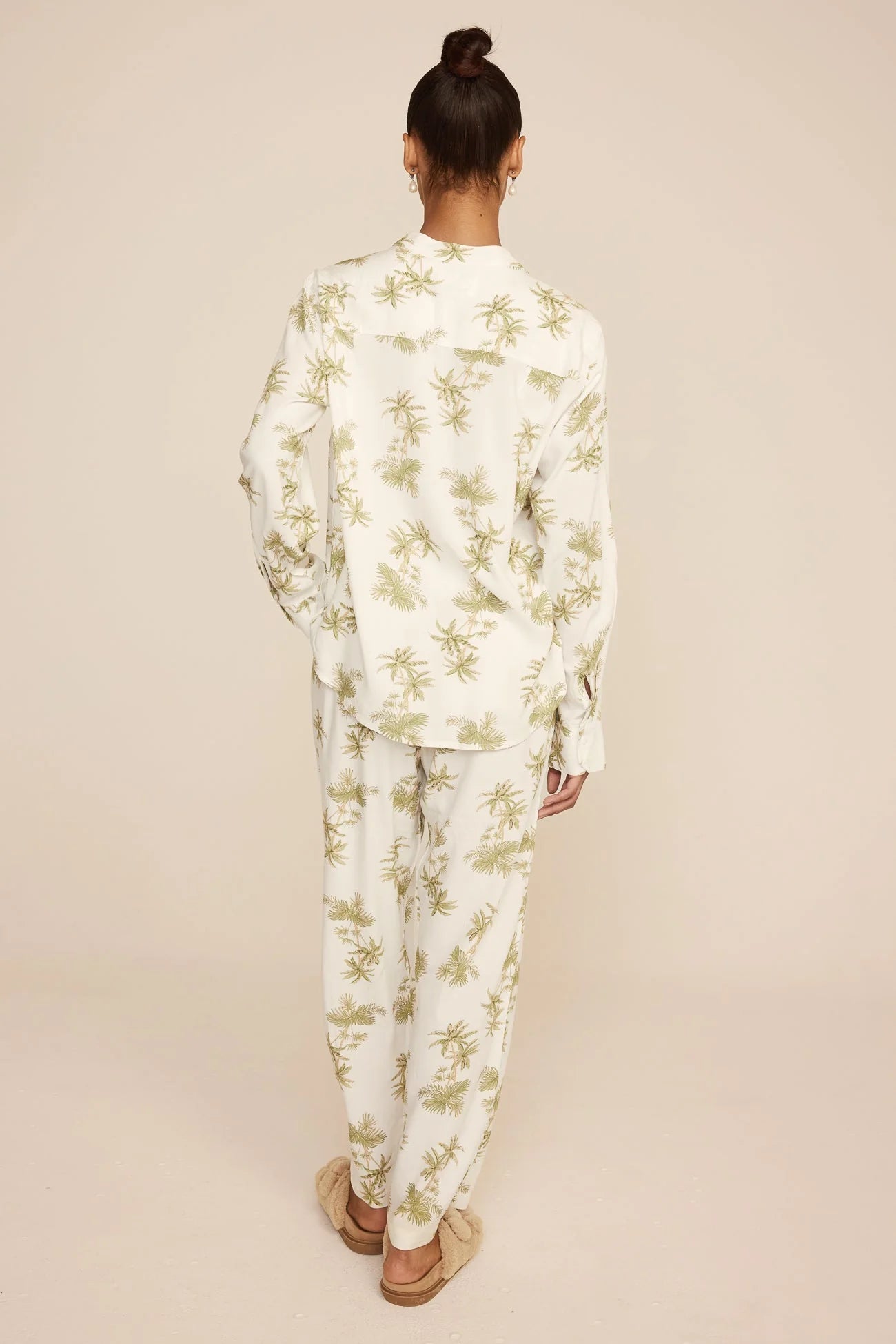 Maggie Pyjama Set - Long - Vintage Palm - Olive