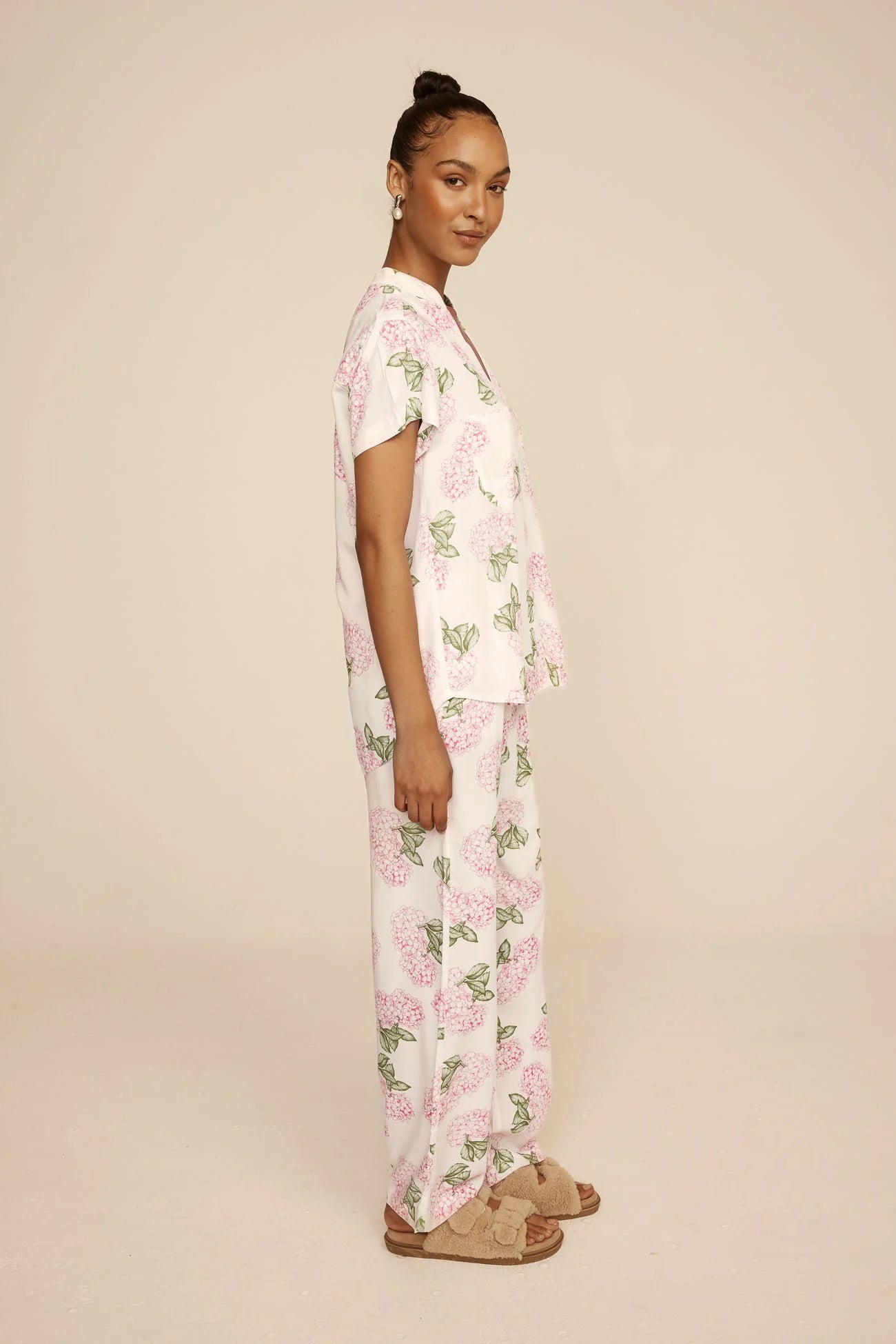 Maggie Pajama Set - Long Pants - Hydrangea Pink