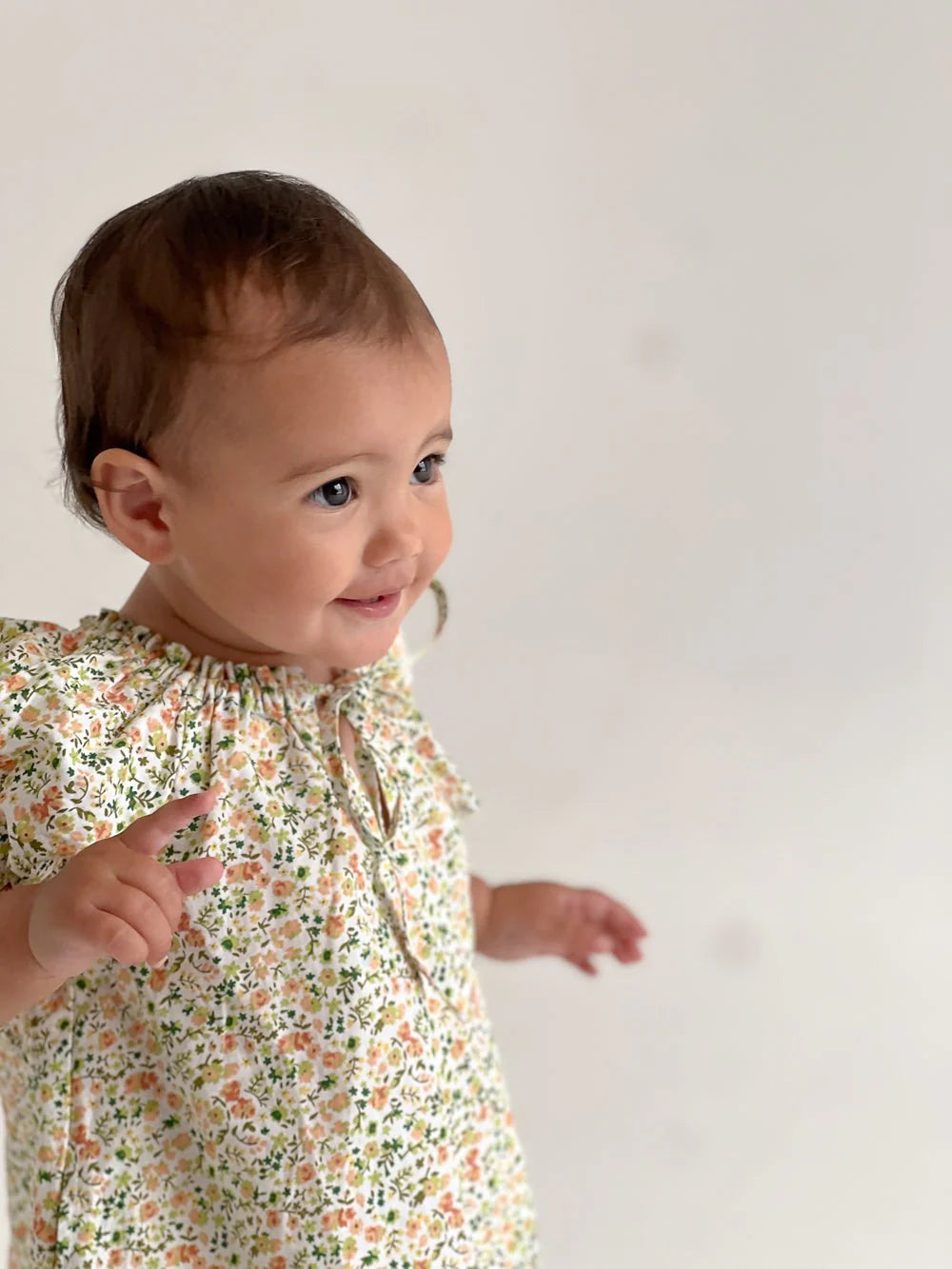 Girls Molly Lounge Dress - Floret Green