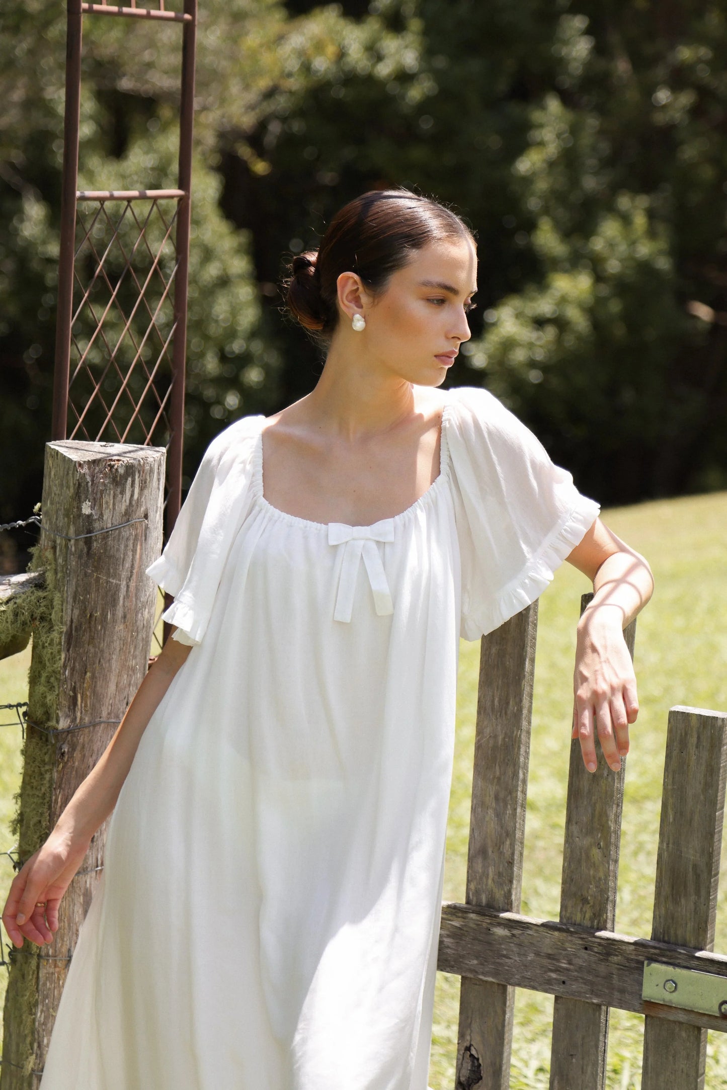 Betty Nightie - Long - Lyocell Batiste - Off White