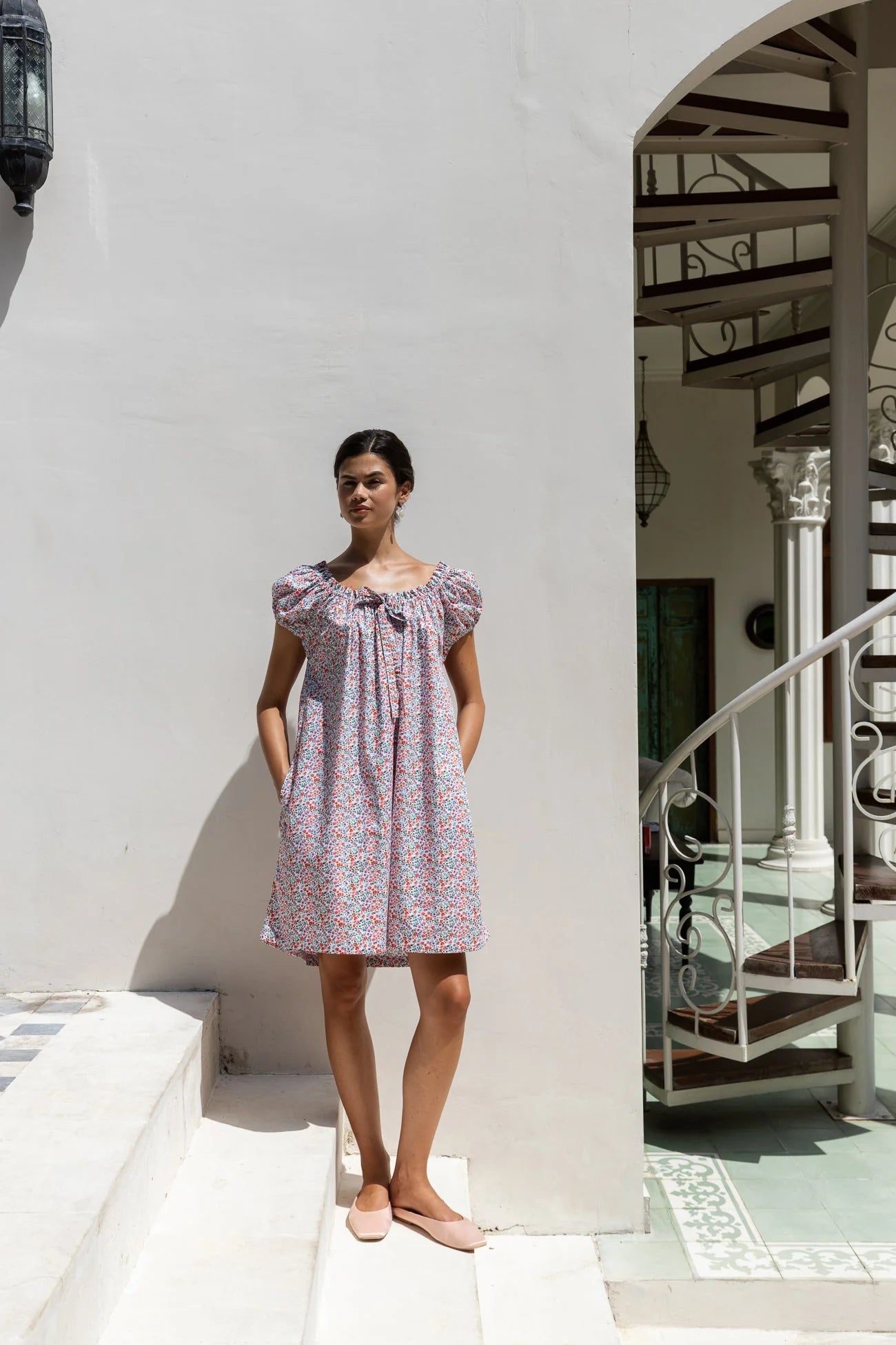 Lily Lounge Dress - Cotton - Floret