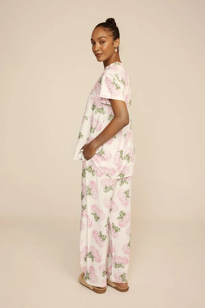 Maggie Pajama Set - Long Pants - Hydrangea Pink