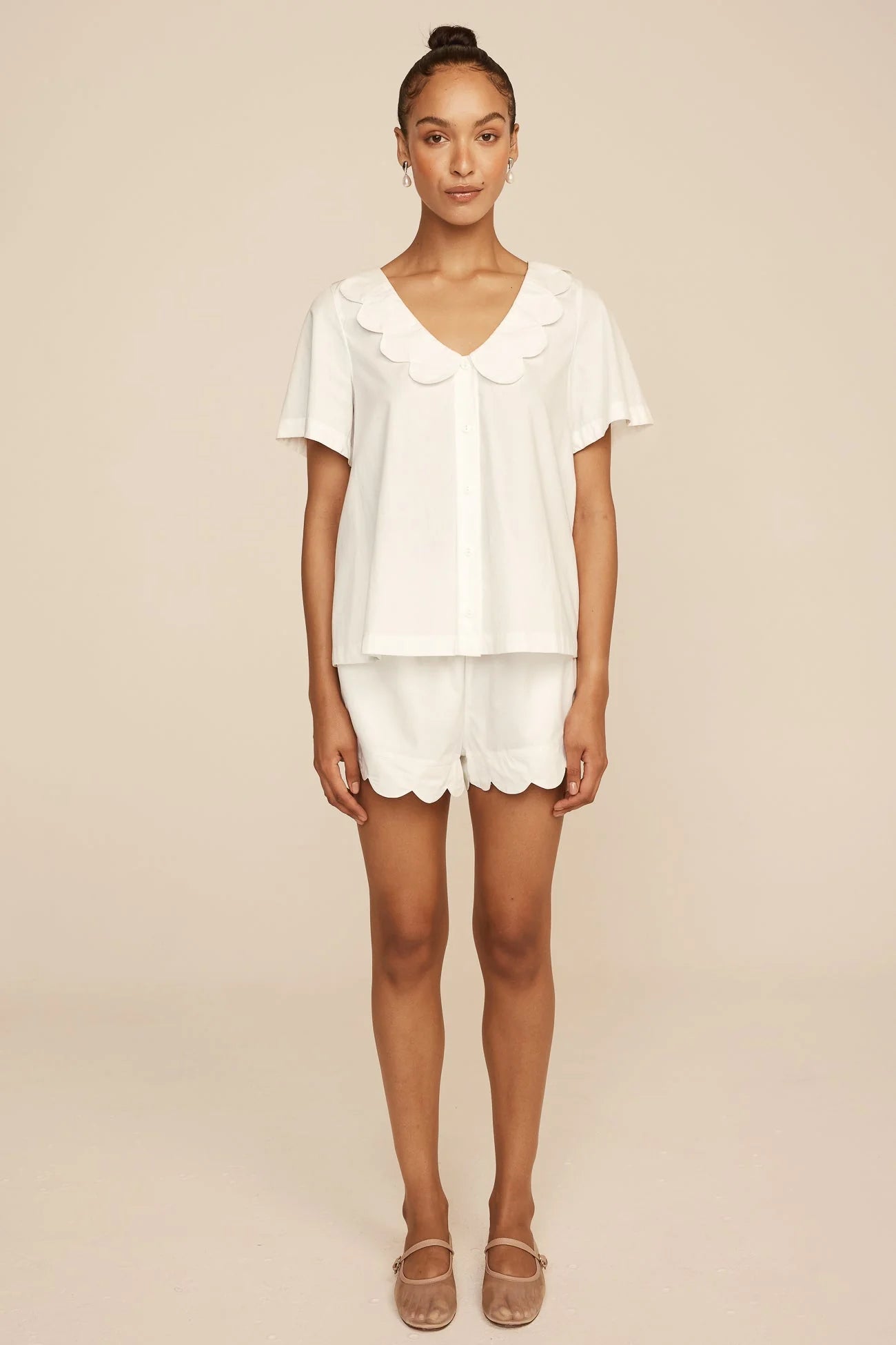Penelope Sleep Set - Cotton Modal - Off White