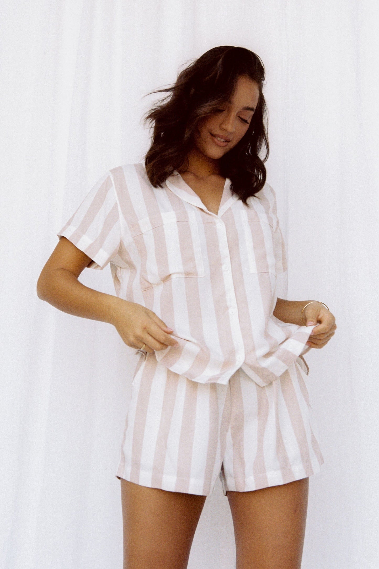Abigail Sleep Set - Stripe - Maple
