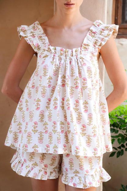 Nicolette Sleep Set - Cotton - Lotus Flower