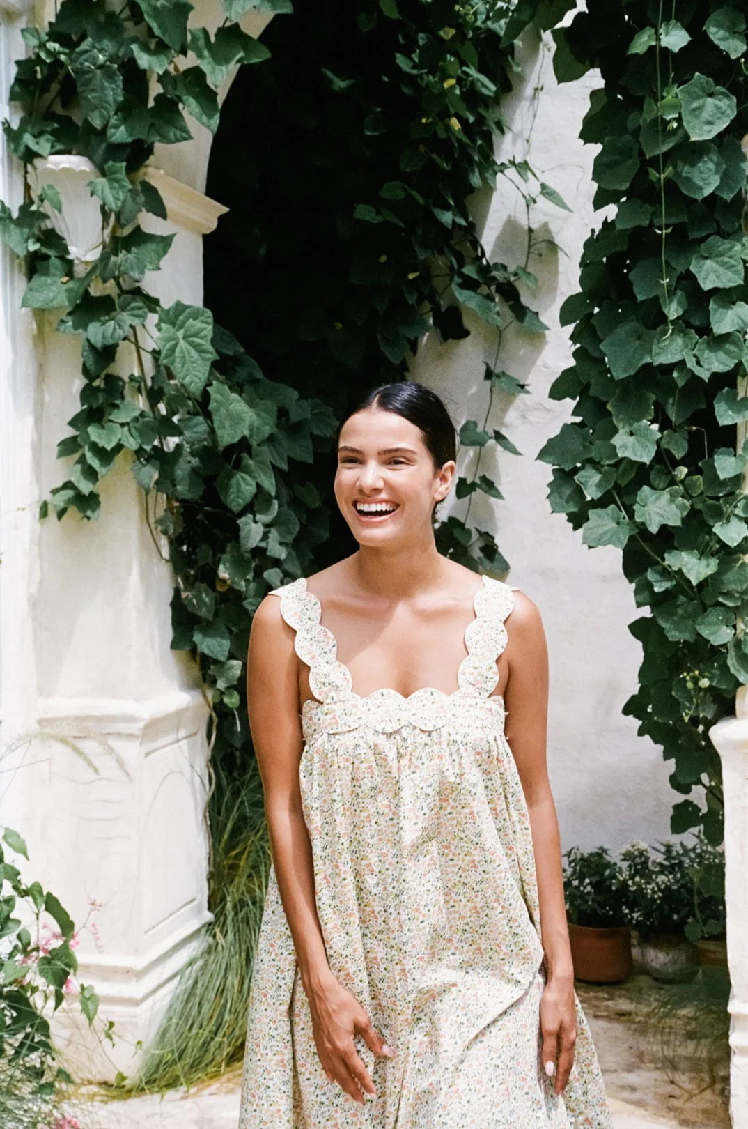 Elodie Resort Dress - Cotton - Floret Green