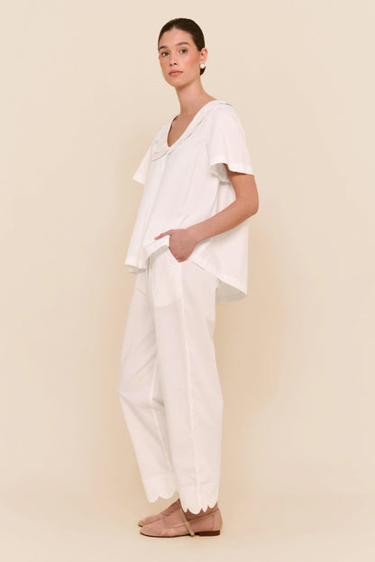 Penelope Sleep Set - Pants - Cotton Modal - Off White