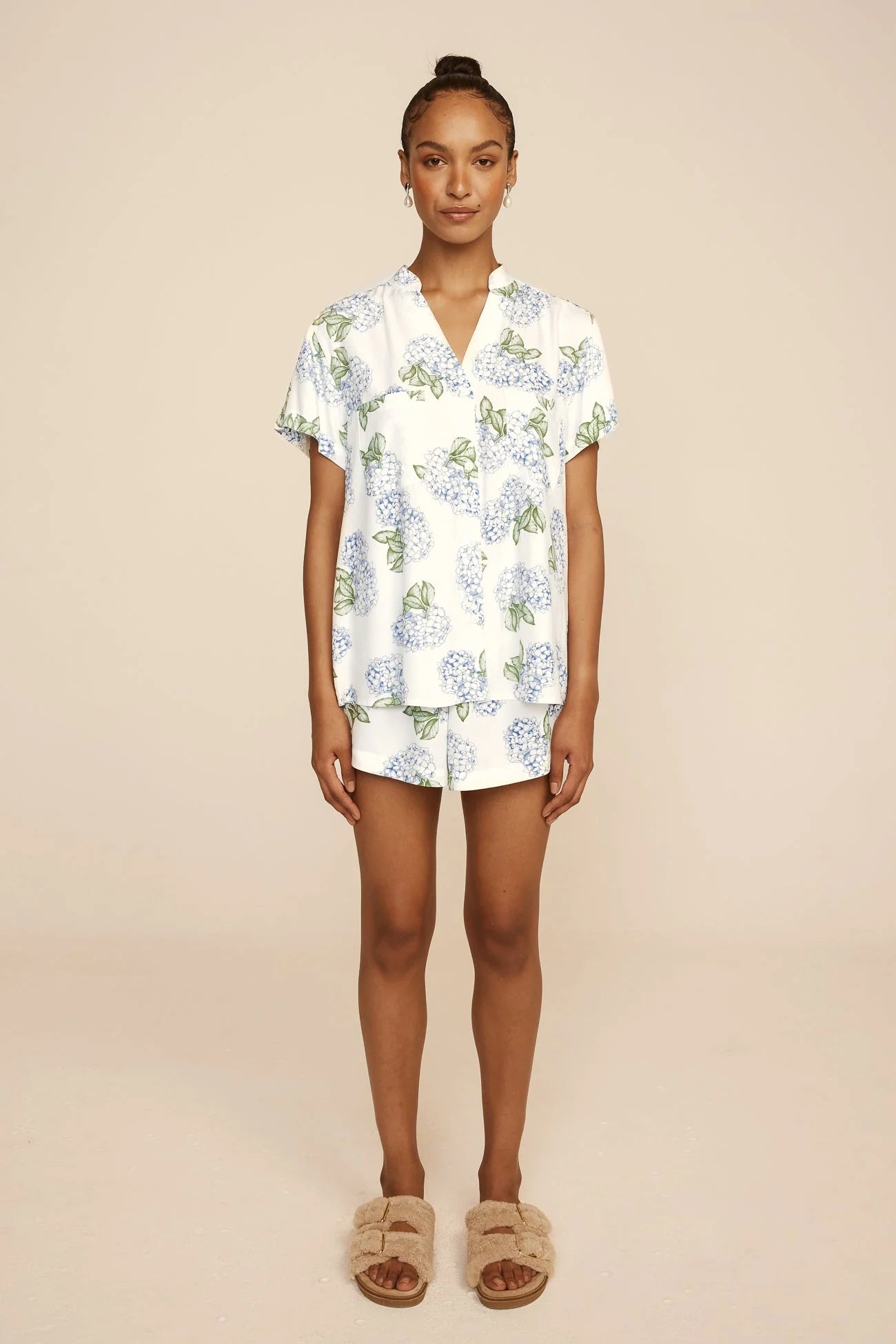 Maggie Pajama Set - Hydrangea Blue