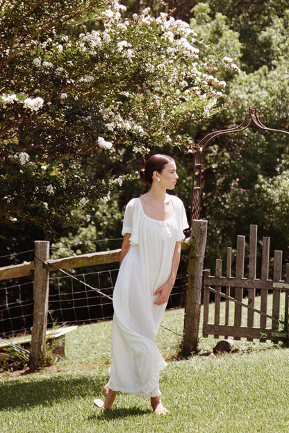 Betty Nightie - Long - Lyocell Batiste - Off White