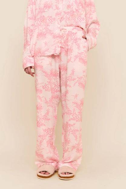 Maggie Pyjama Set - Long - Summer Toile - Pink