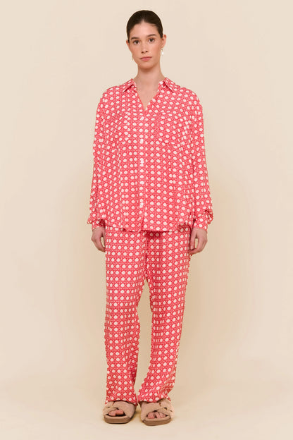 Marlon Long Sleep Set - Rattan - Raspberry Pink