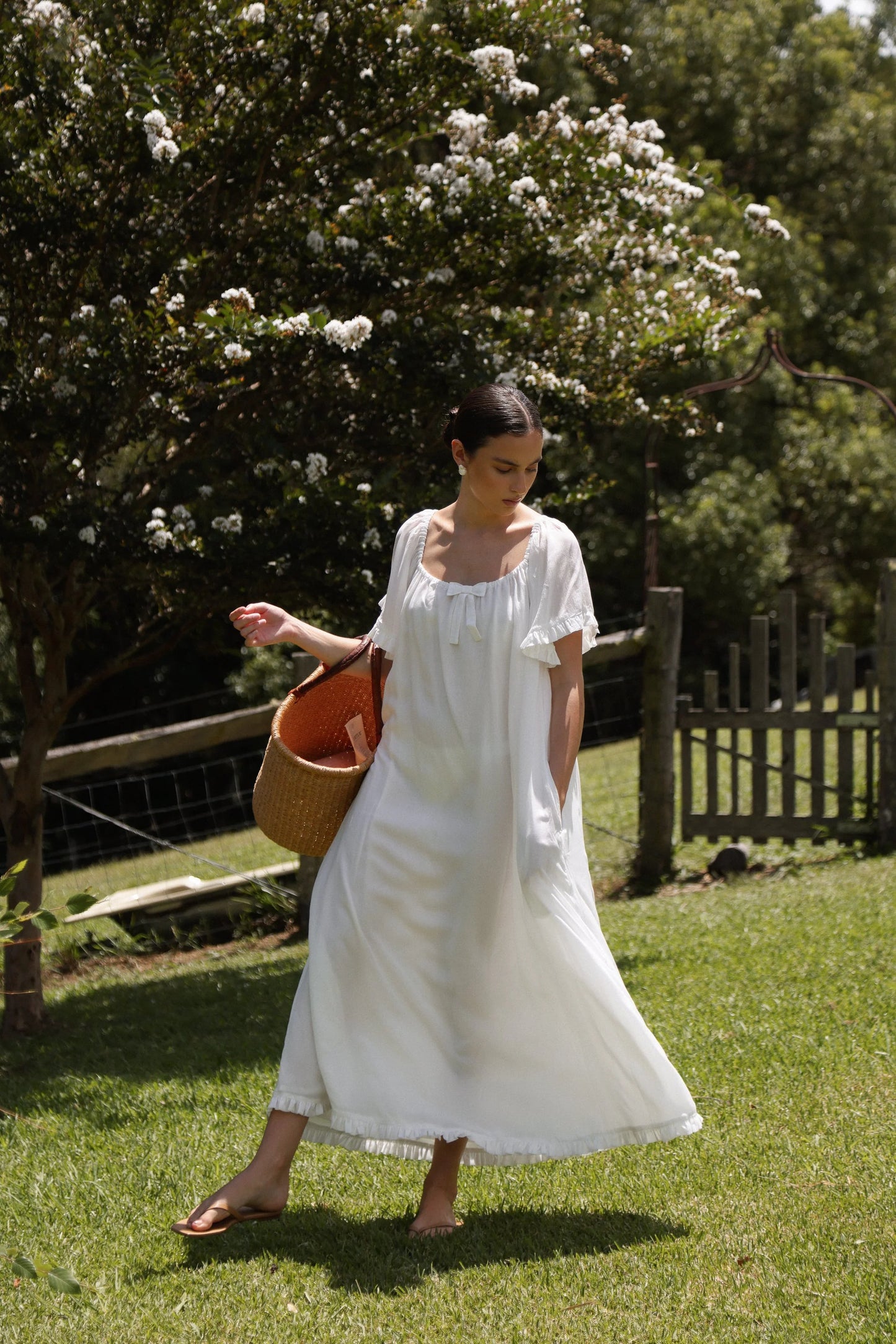 Betty Nightie - Long - Lyocell Batiste - Off White