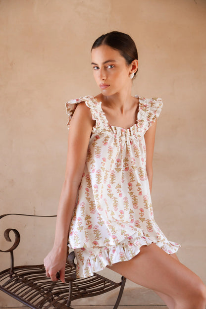 Nicolette Sleep Set - Cotton - Lotus Flower