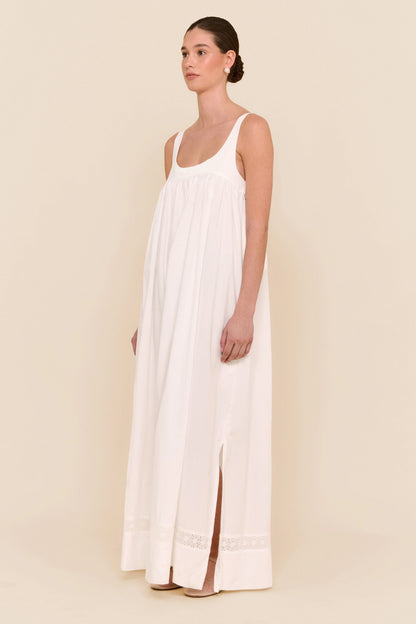Giselle Lounge Dress - Cotton Modal - Off White
