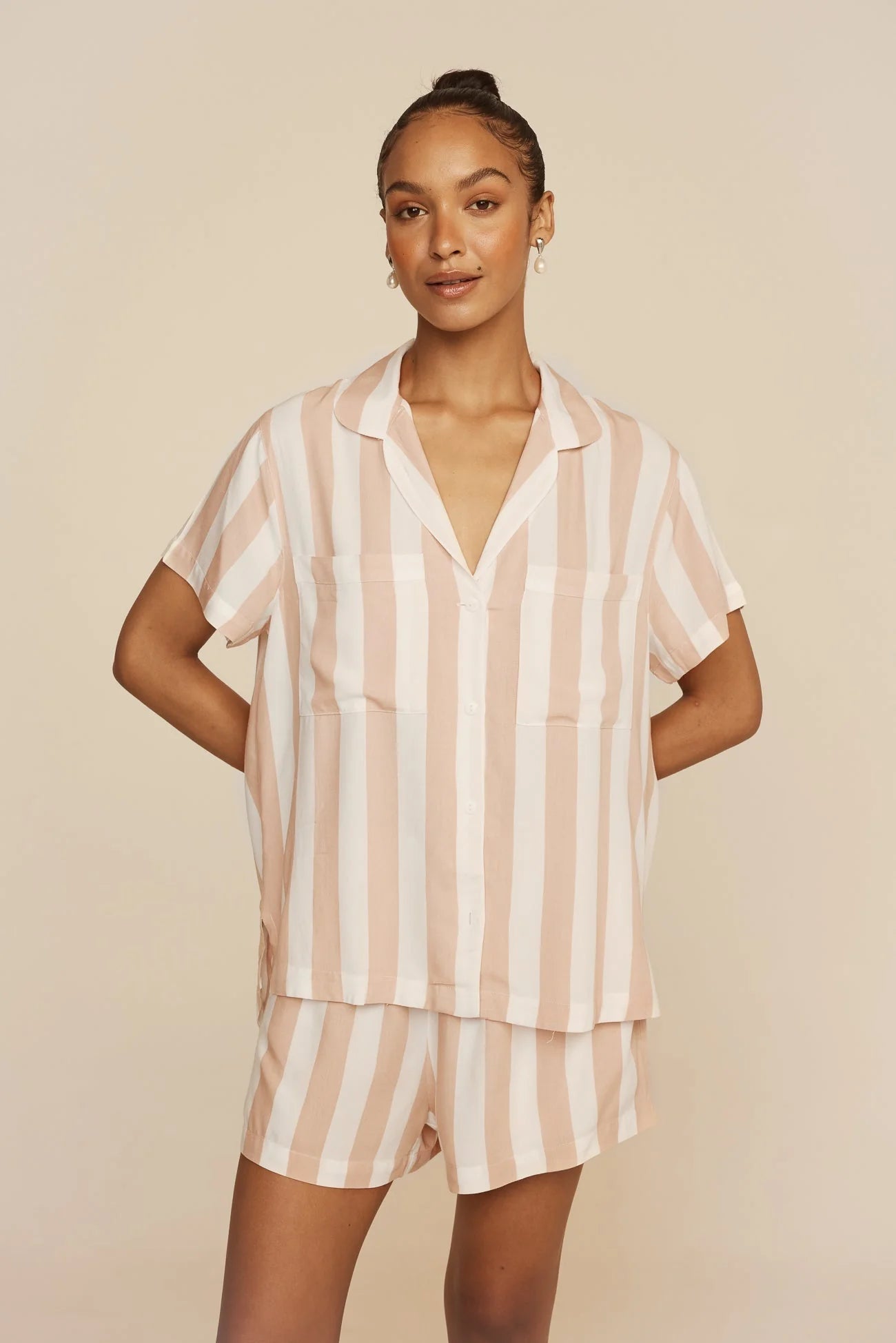 Abigail Sleep Set - Stripe - Maple