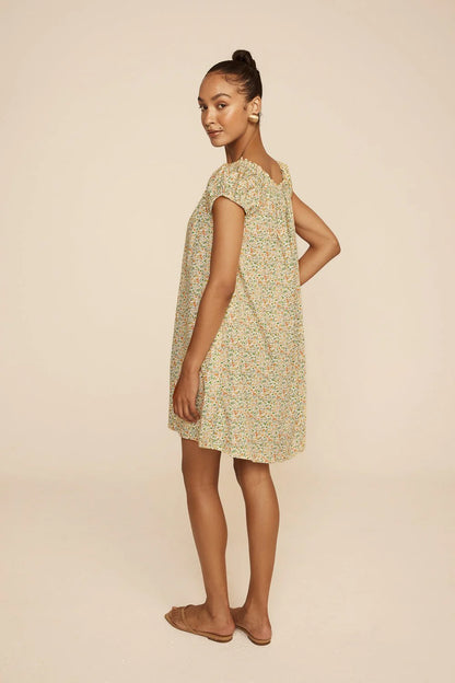 Lily Lounge Dress - Cotton - Floret Green