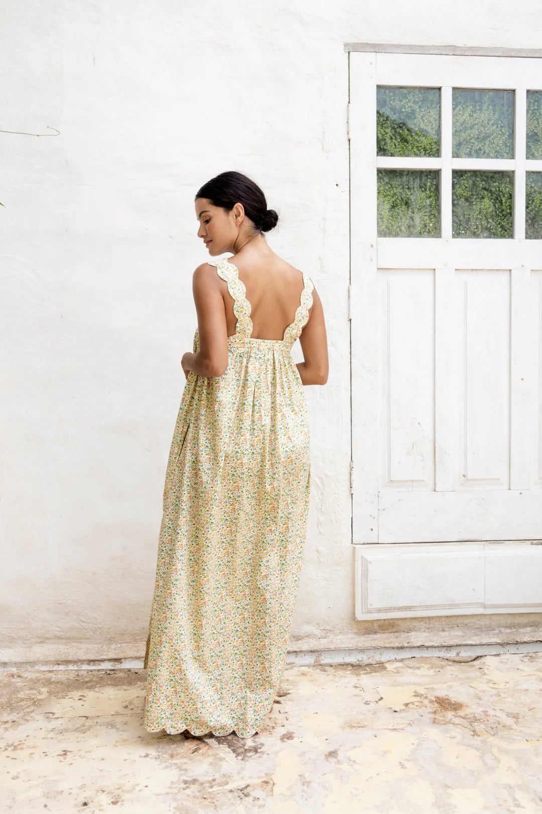 Elodie Resort Dress - Cotton - Floret Green