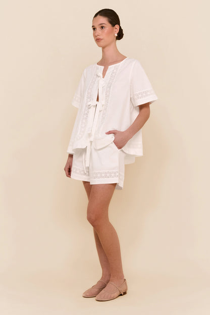 Giselle Lounge Set - Cotton Modal - Off White