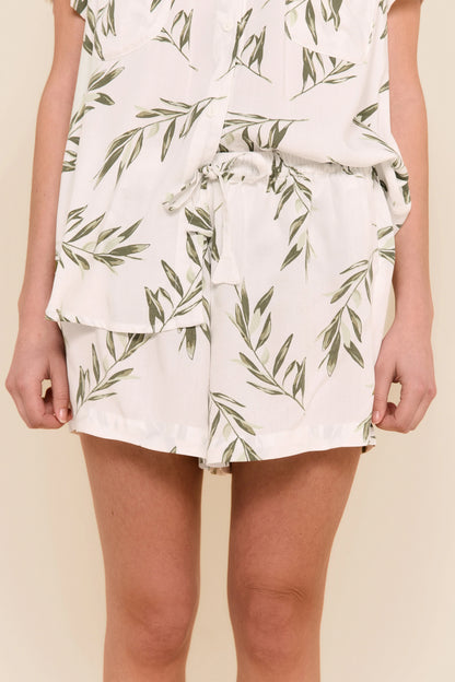 Maggie Pajama Set - Olive Leaf