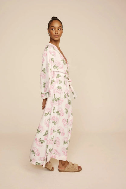 Alice Kimono Robe - Long - Hydrangea Pink