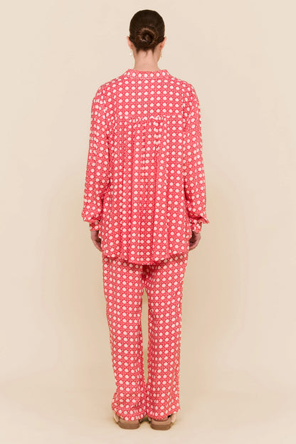 Marlon Long Sleep Set - Rattan - Raspberry Pink