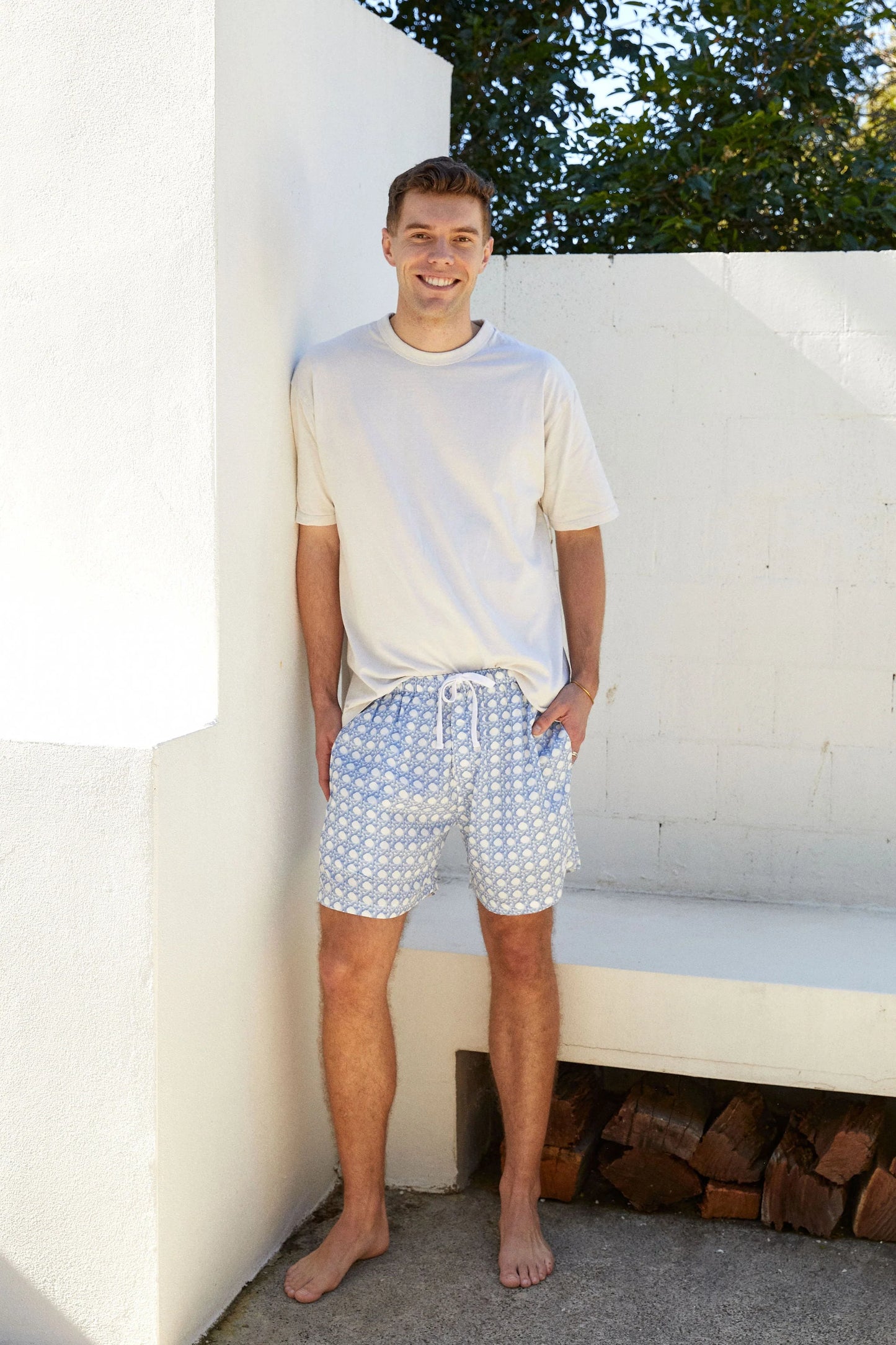 Men’s Boxer Shorts - Rattan - Cornflower Blue