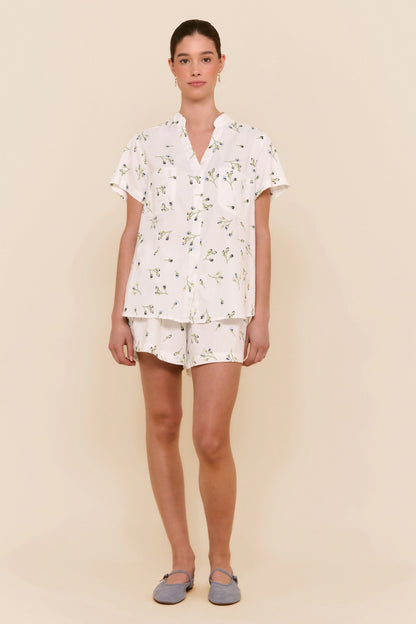 Maggie Pajama Set - Lyocell Linen - Bluebell