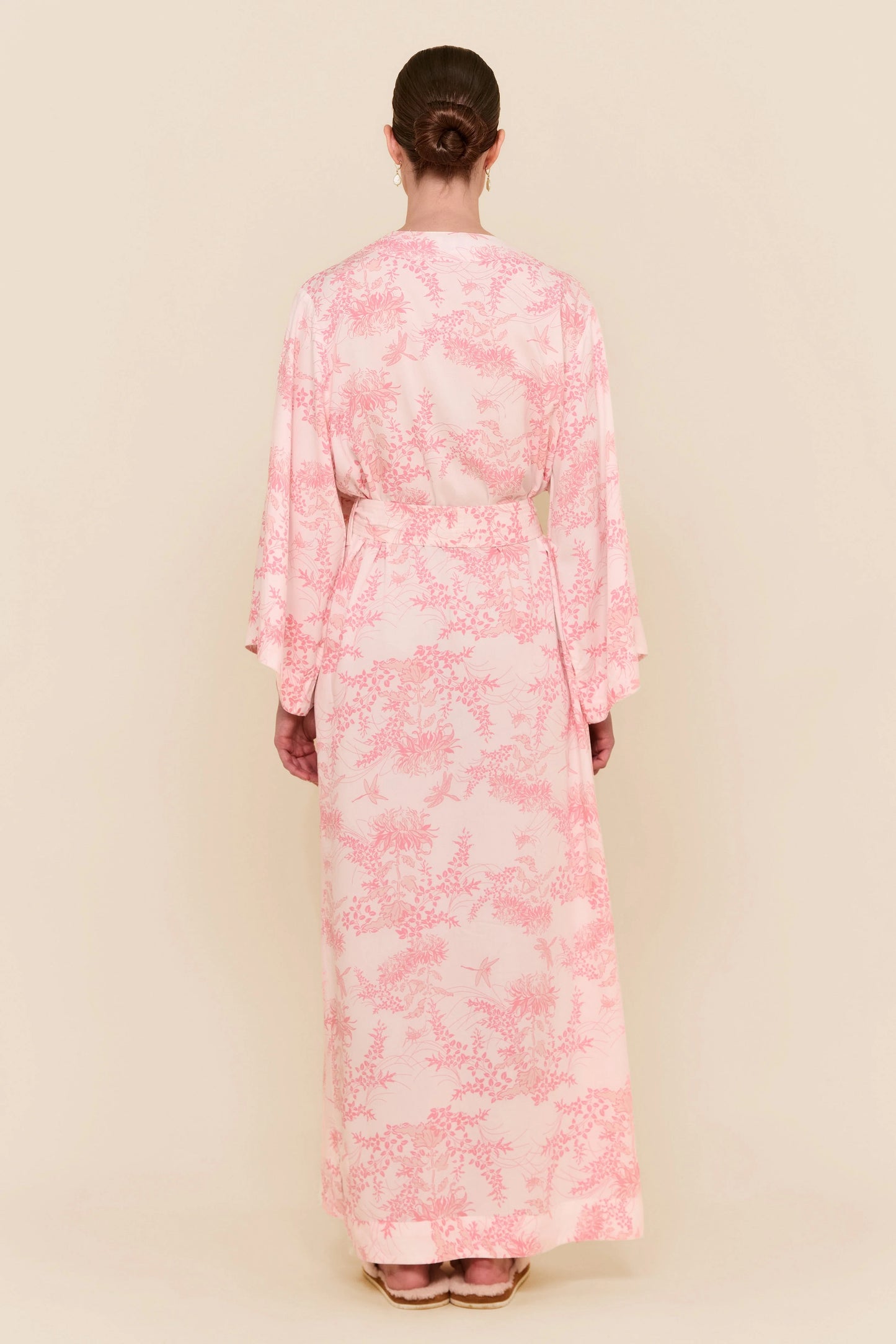Alice Kimono Robe - Long - Summer Toile - Pink
