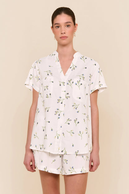 Maggie Pajama Set - Lyocell Linen - Bluebell