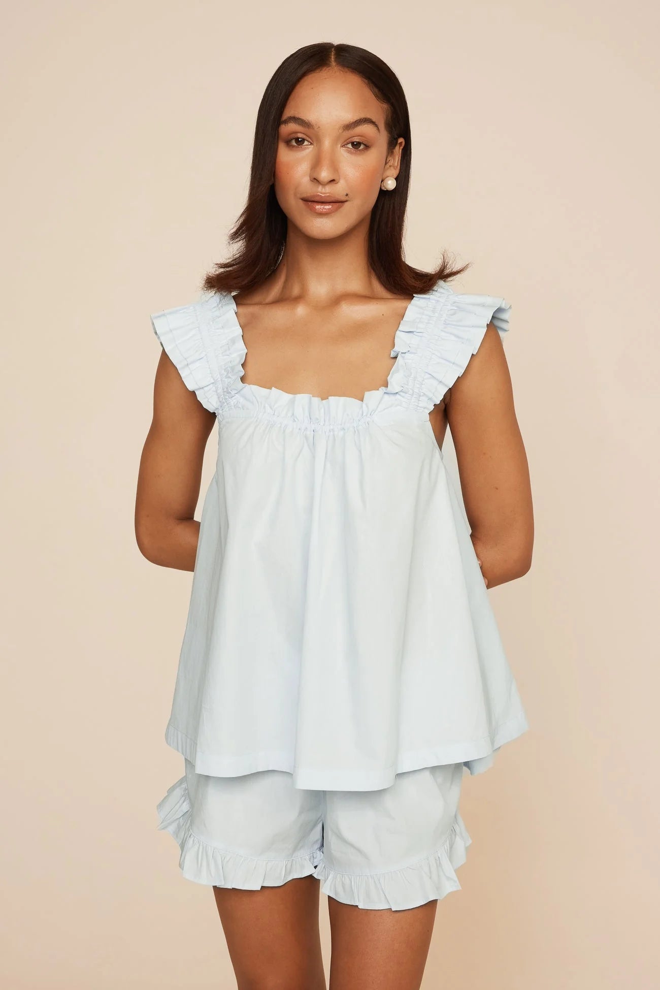 Nicolette Sleep Set - Cotton - Baby Blue