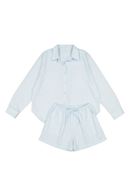 Stevie Lounge Set - Cotton - Baby Blue