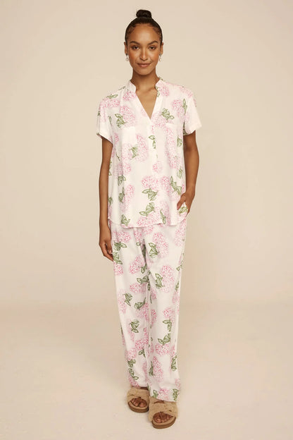 Maggie Pajama Set - Long Pants - Hydrangea Pink