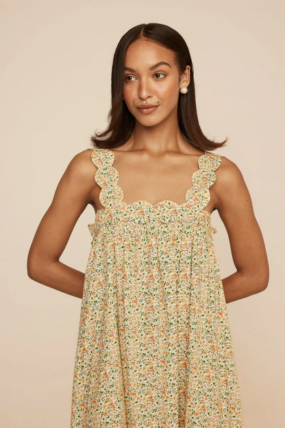 Elodie Resort Dress - Cotton - Floret Green