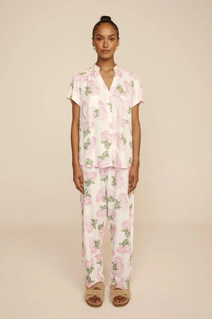 Maggie Pajama Set - Long Pants - Hydrangea Pink