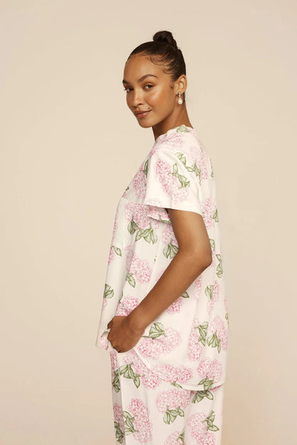Maggie Pajama Set - Long Pants - Hydrangea Pink