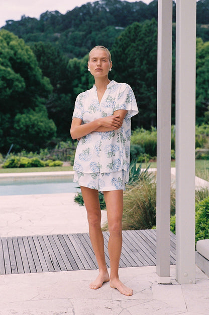 Maggie Pajama Set - Hydrangea Blue