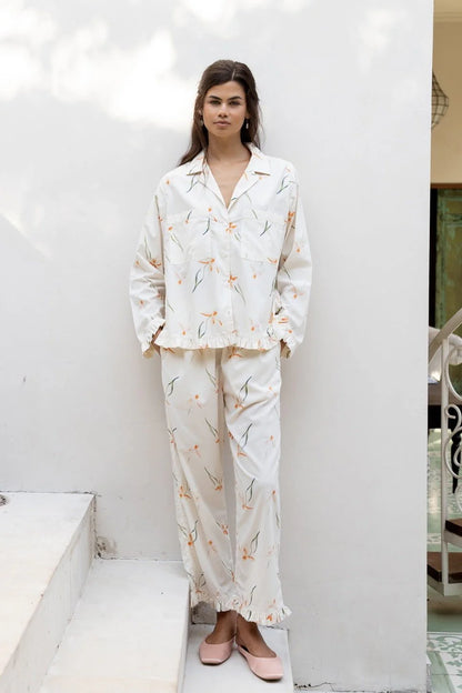 Felicity Frill Set - Long - Cotton Modal - Lily