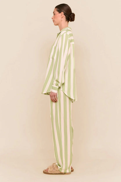 Marlon Long Sleep Set - Stripe - Margarita