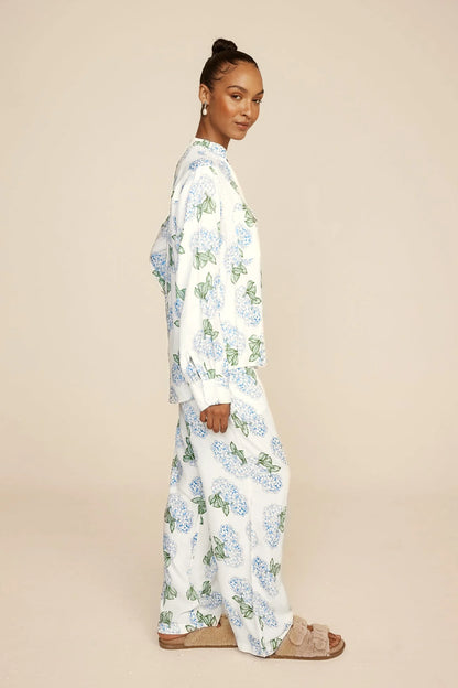 Maggie Pajama Set - Long - Hydrangea Blue