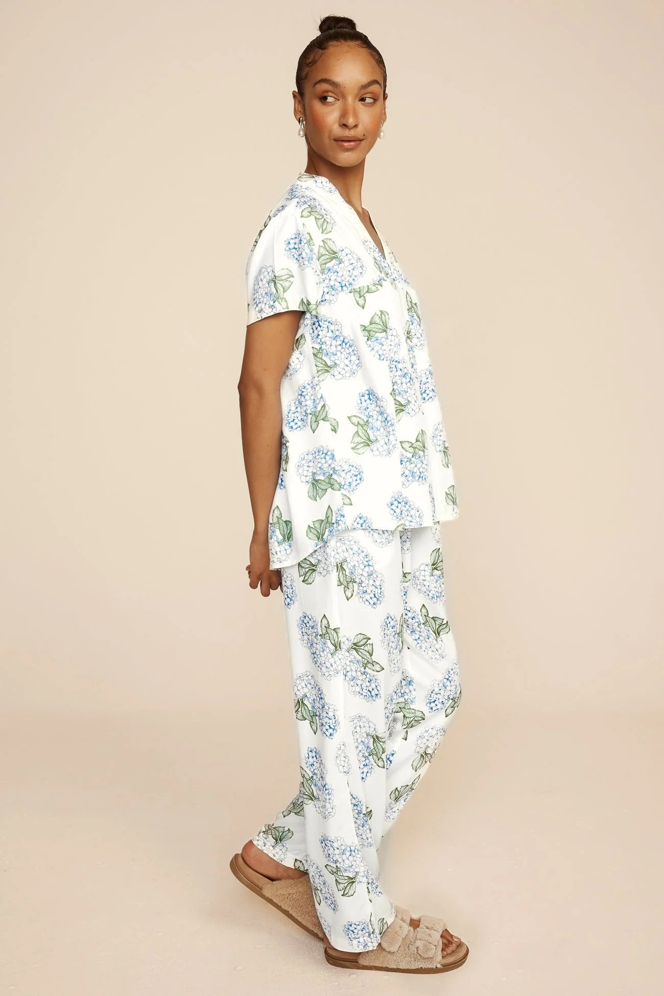 Maggie Pajama Set - Long Pants - Hydrangea Blue